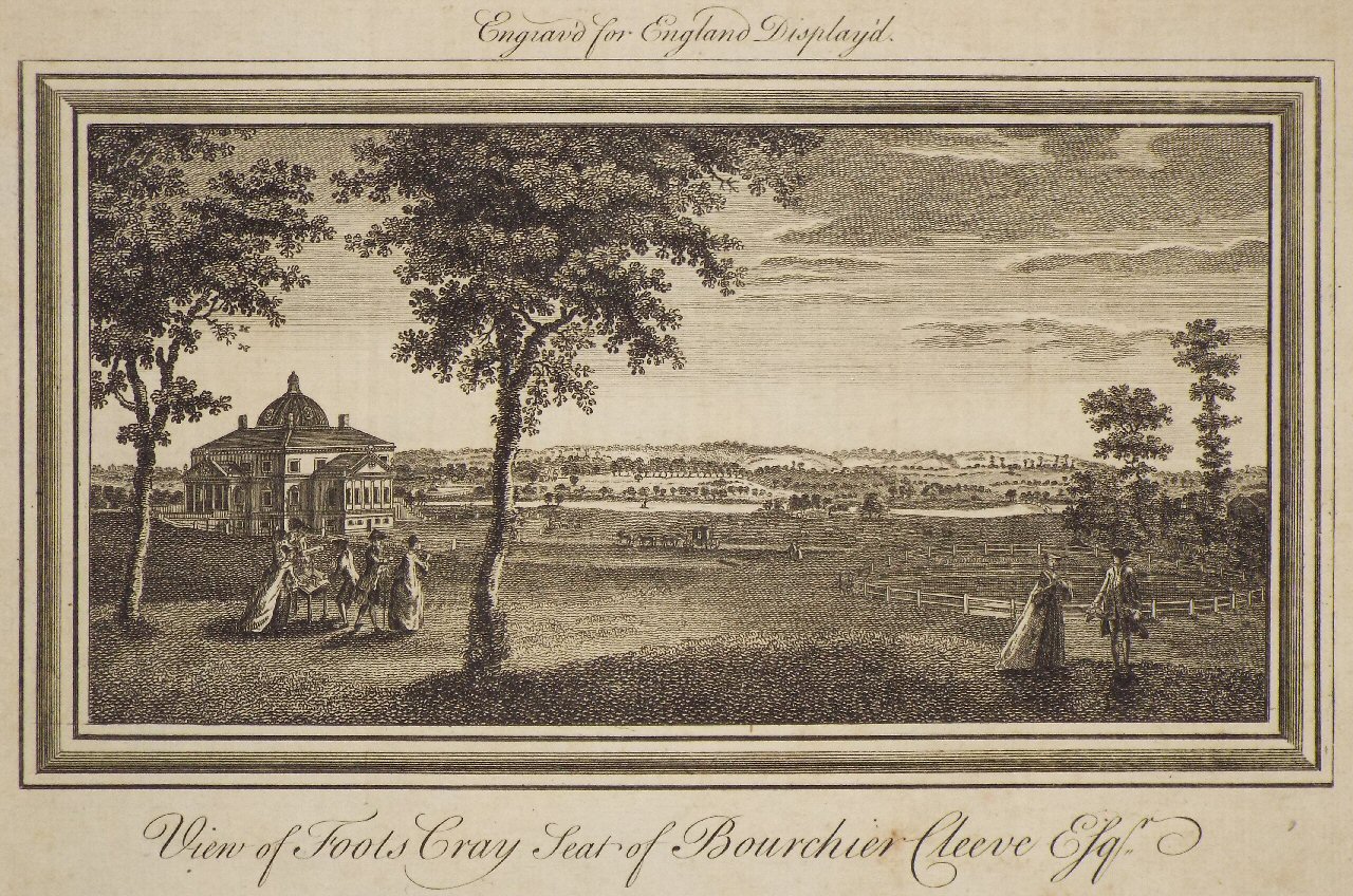 Print - View of Foots Cray Seat of Bourchier Cleeve Esq.